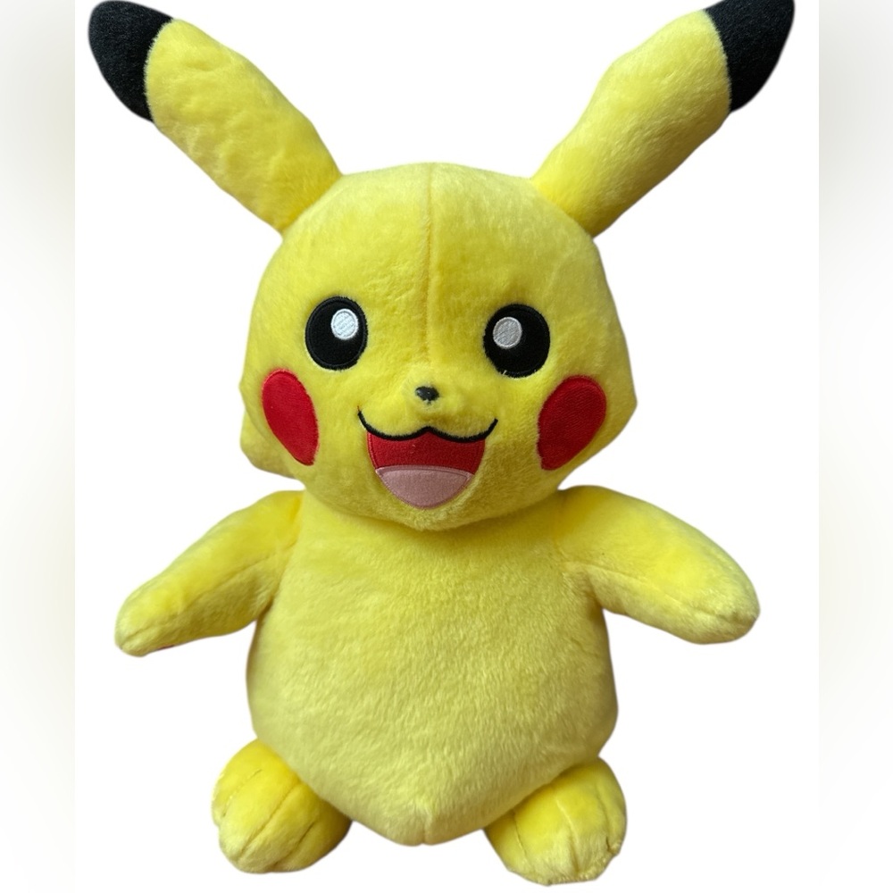 Pokemon Pikachu Talking Build-A-Bear BAB Plush Yellow &‎ Black Pikachu Plushie